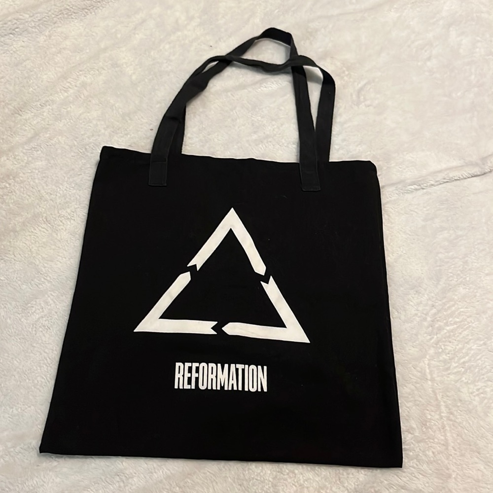 Reformation authentic black canvas tote